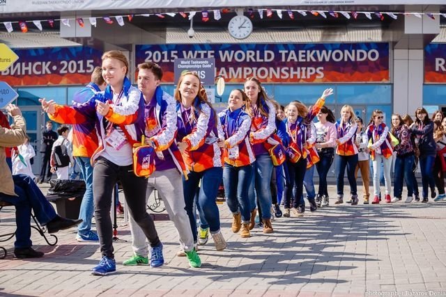 Спортивные волонтёры в Челябинске.