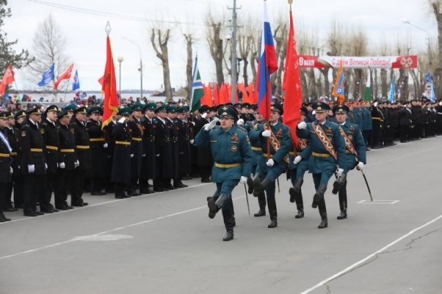 9 мая. Празднование Дня Победы в Архангельске.