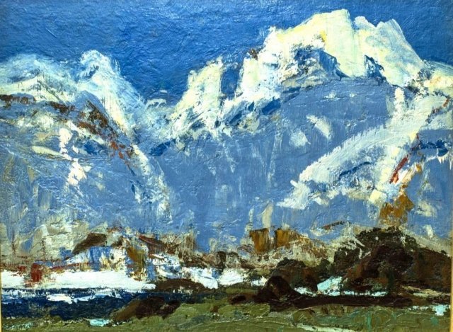 Горы, снег