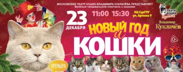 "Новый год и кошки" (Московский театр кошек Куклачёва)