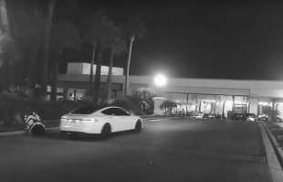 Беспилотный автомобиль Tesla сбил русского робота Promobot