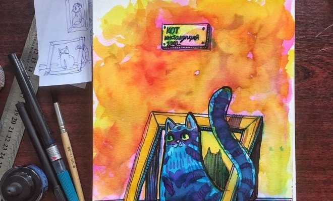 Рисунок распадающимися чернилами