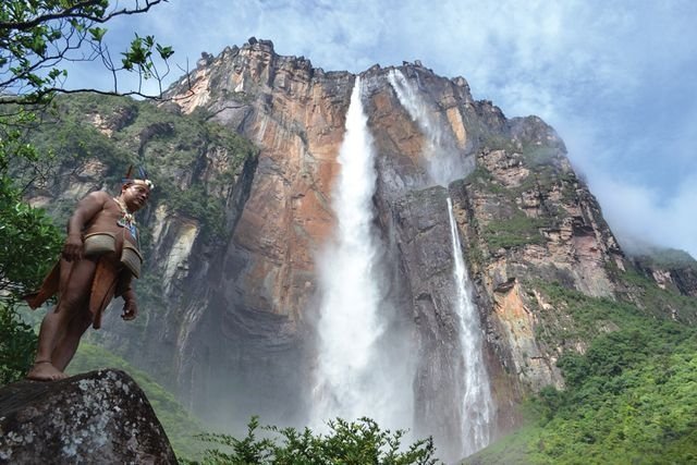 водопад, Анхель, Венесуэла, национальный парк Канайма
