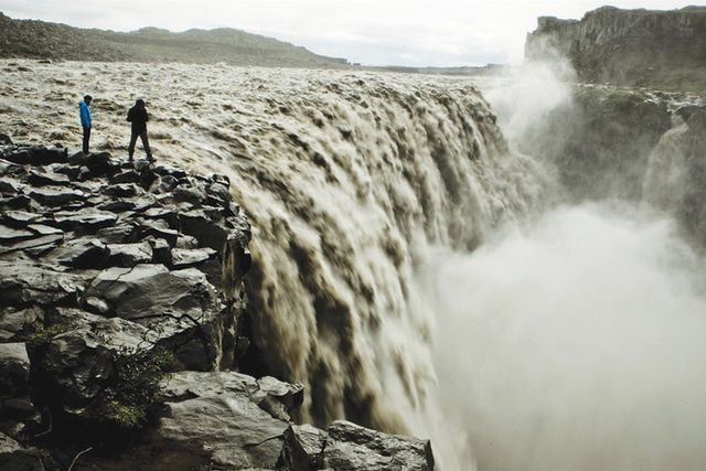 водопад, Деттифосс, Исландия, национальный парк Йёкульсаурглювур