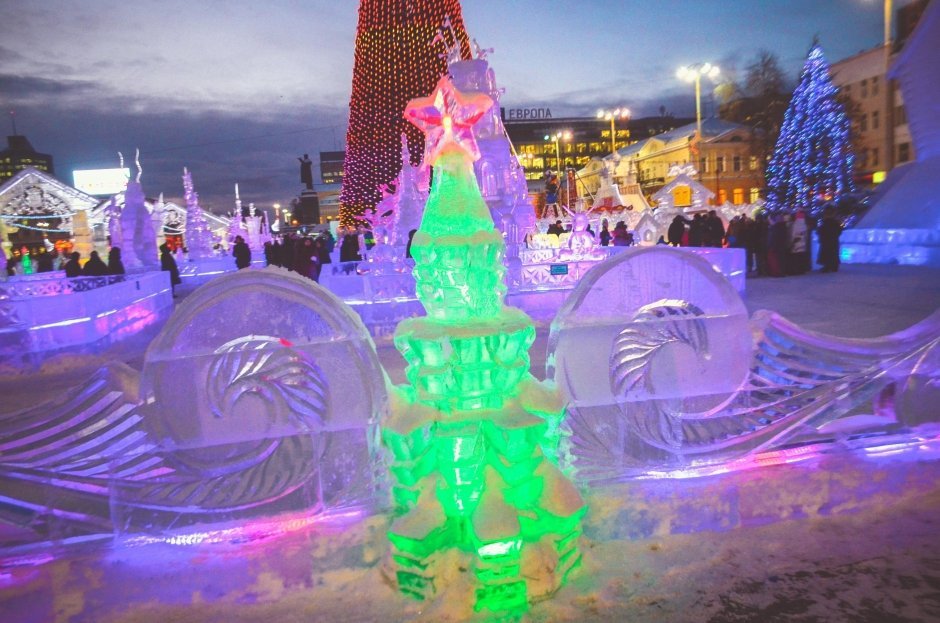 Открытие ледового городка в Екатеринбурге