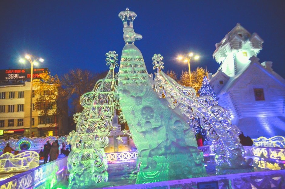 Открытие ледового городка в Екатеринбурге