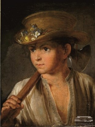 В.А. Тропинин Портрет мальчика с топориком. 1810-е