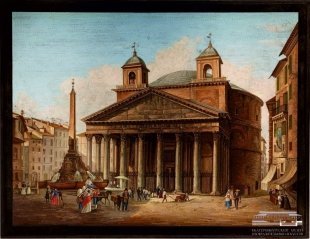 Луиджи Молья. Вид Пантеона. Не позднее 1851. Мозаика