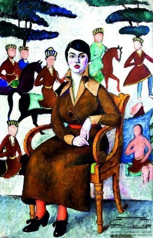 И.И.Машков Портрет дамы в кресле. 1913