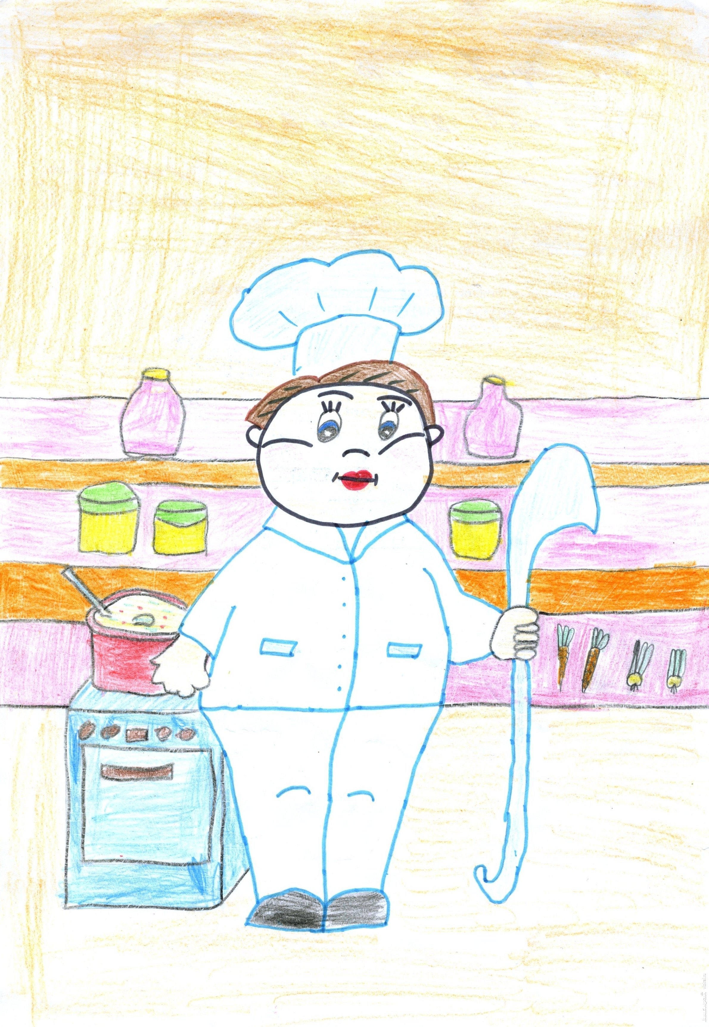 Рисование кем ты хочешь быть подготовительная. Рисунок на тему профессия. Детские рисунки повара. Рисование повар. Детские рисунки на тему профессии.