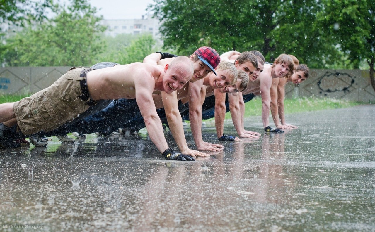 Спорт под дождем