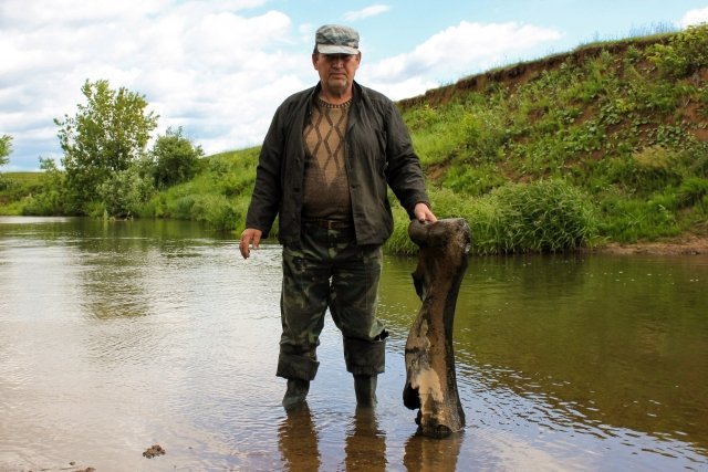 Новости: рыбак из Глазова выловил кость мамонта