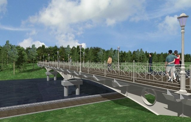 Как будет выглядеть мост в парке "Кедровый лог" в Сургуте 