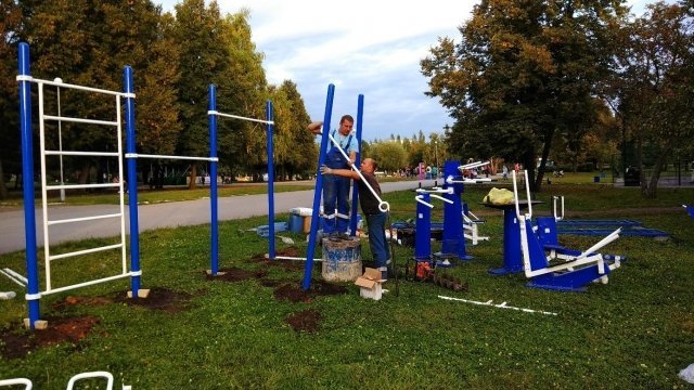 В Первомайском парке появится новая спортивная площадка с тренажерами