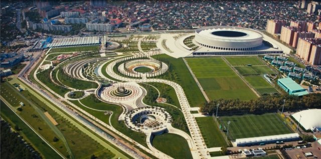 Новый парк рядом со стадионом "Краснодар" уже открыт для посетителей