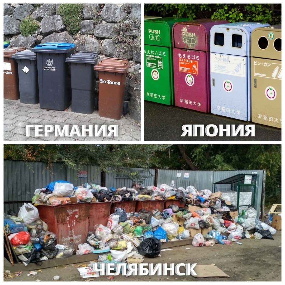 Сбор мусора в разных странах