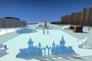 Новости Ижевска: Ледяной городок на Центральной площади должны открыть 27 декабря