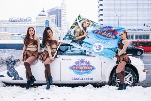 Телеканал ТВ-3 провел в Казани масштабную акцию с настоящими амазонками