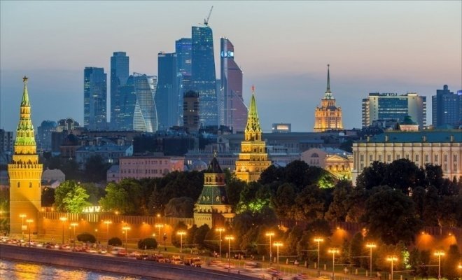 Огни ночной Москвы