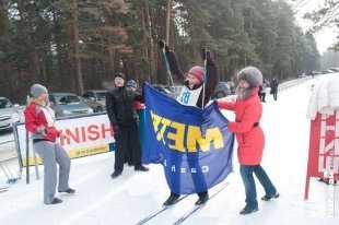 Рестораторы сразились на лыжах