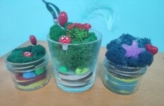 Создание мини моссариума из мха с песочной церемонией