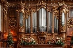 Времена года на органе и рождественские мотивы при свечах