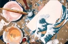 Мастер-класс по живописи «Большая волна»