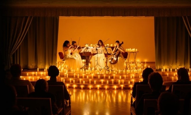 Вечер в Париже при свечах