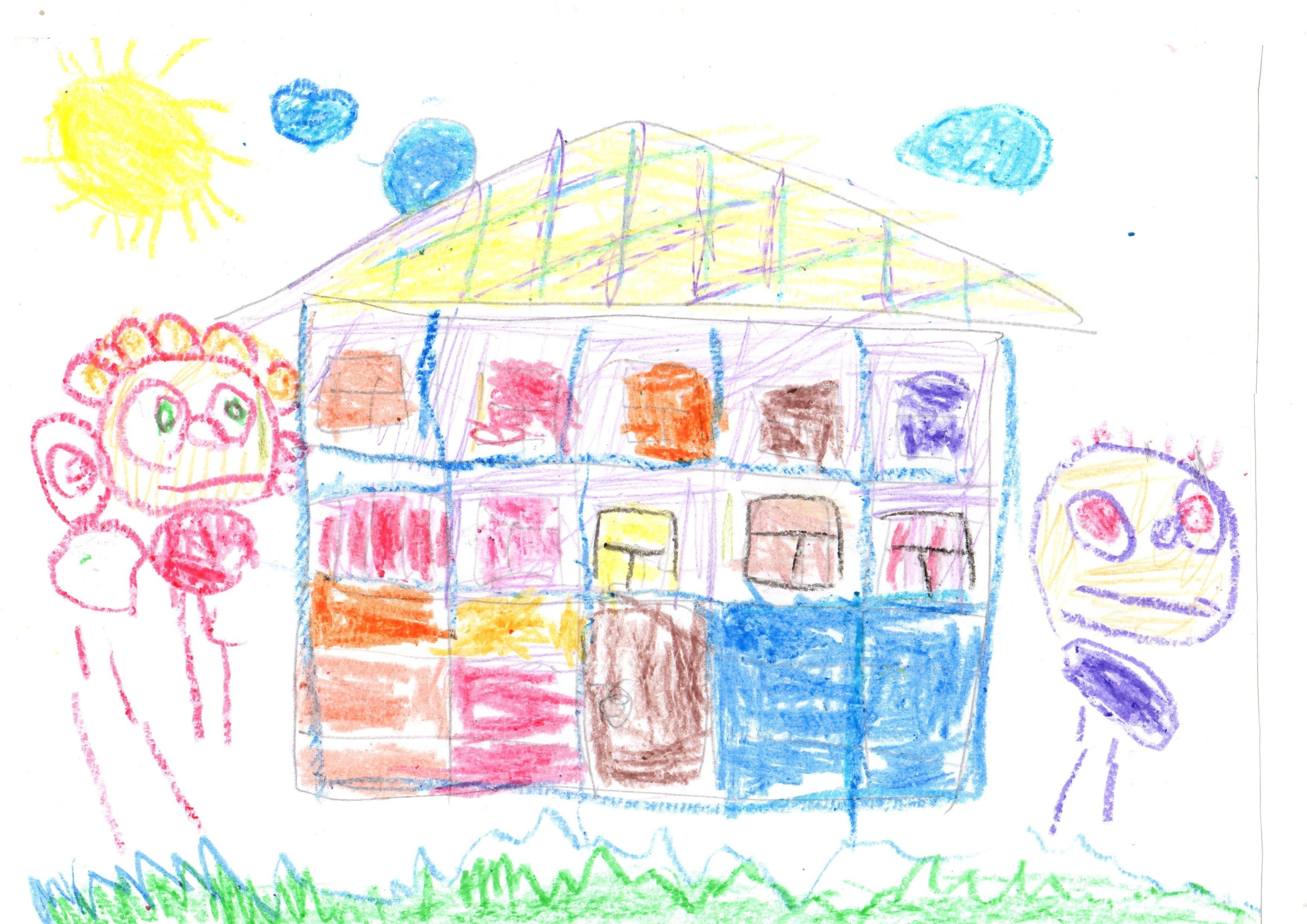 Дети рисуют дома фото