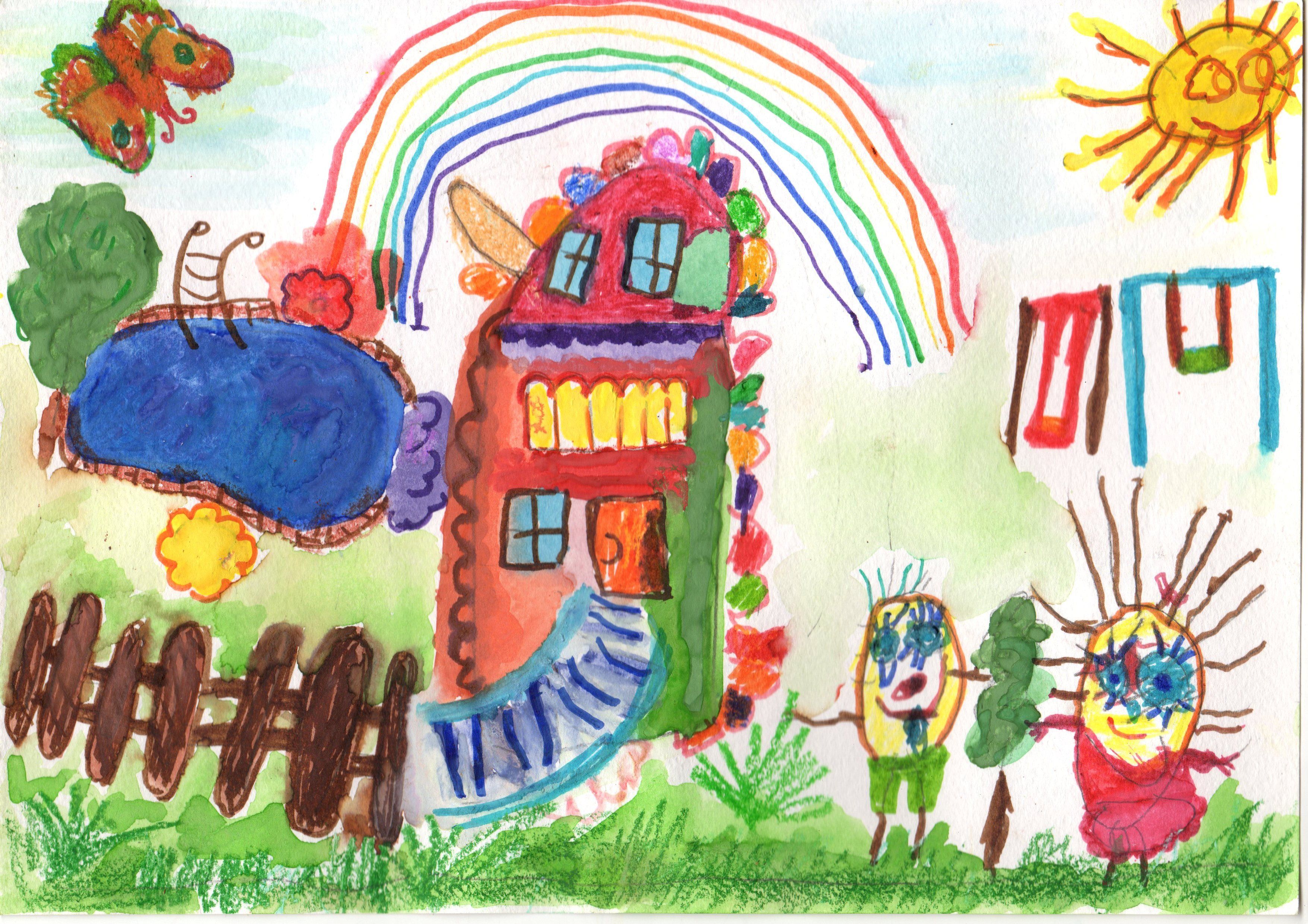 Детский рисунок дом моей мечты 5 лет