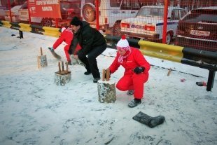 Олимпийский огонь на заводе Coca-Cola Hellenic в Екатеринбурге