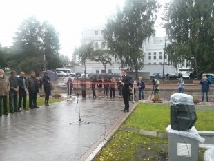 Открытие фонтана в сквере за Театром оперы и балета