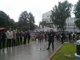 Открытие фонтана в сквере за Театром оперы и балета