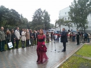 Открытие фонтана в сквере за Театром оперы и балета