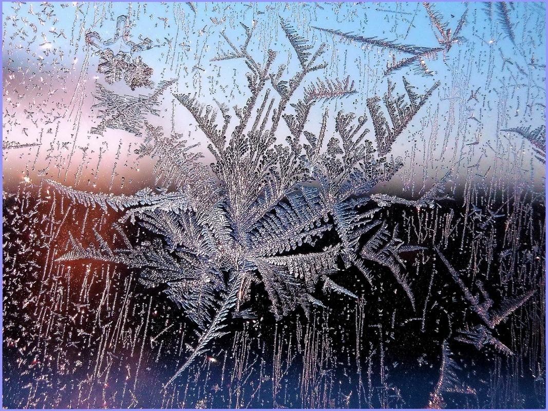 Морозное окно живопись