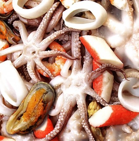 Паста с морепродуктами в сливочном соусе