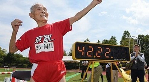 105-летний японец побил рекорд на стометровке