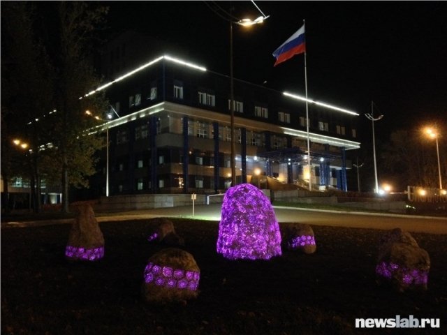 Возле Сибирского федерального университета появился сад светящихся камней